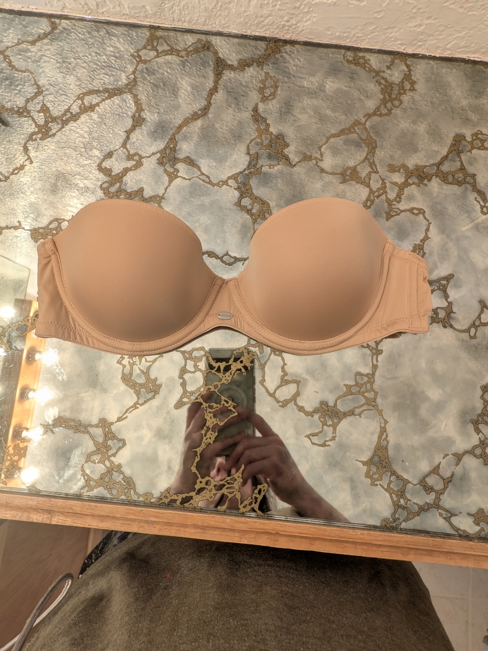 Calvin Klein Strapless Nude Bandeau Bra Size 34 A